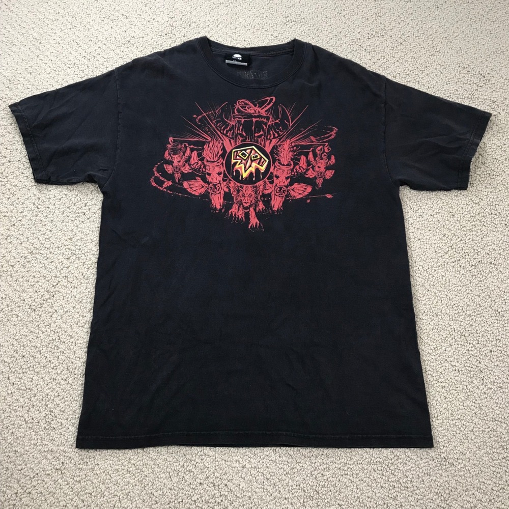 Jinx World of Warcraft Horde Shaman T-Shirt Mens Large Black Blizzard Gaming Tee
